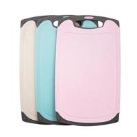 利皇菜板防霉砧板切菜板案板粘板环保小麦秸秆塑料水果婴儿辅食工具 【粉色】菜板（20.7*35*0.6cm）