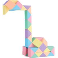 魔域文化魔方百变彩虹魔尺马卡龙24段72段儿童玩具镂空弹力魔尺 【60段】马卡龙（送30页魔尺书）