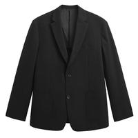 GXG奥莱 索罗娜面料商务西装易打理西服 24年春 黑色 165/S