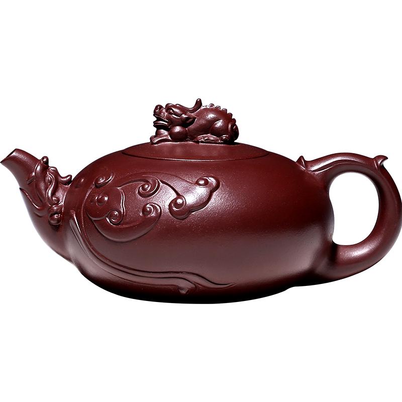 古悦堂宜兴紫砂壶纯全手工大品茶壶原矿功夫茶具龙御貔貅