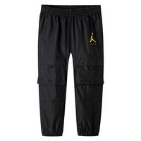NIKE JORDAN 耐克AJ童装男童夏季薄款梭织工装长裤儿童运动裤子 正黑色 150 /63 【身高140-152cm】