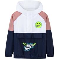 NIKE耐克童装男女童连帽夹克上衣春秋儿童笑脸印花外套小婴童 尘土飞扬的玫瑰粉 90 /52 【身高86-92cm】 90/52(2T)