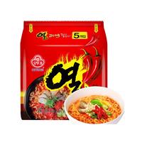 不倒翁(OTTOGI)韩国 热辣拉面120g*5袋 韩式拉面方便速食泡面 袋煮面
