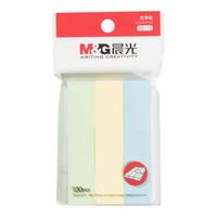 晨光（M&G）YS-12彩色便利贴粘性彩色便签纸留言贴3X2三分条优事贴N次贴易事贴100页三分条彩色便签纸