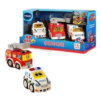 vtech 玩具神奇轨道车警车直升机赛车救护小汽车宝宝 救援车套装（）