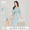 对白 法式清新格子连衣裙女2023夏季新款扭结设计感收腰灯笼袖裙子 琉璃绿格 S
