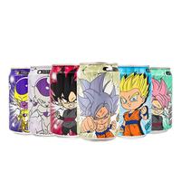 DRAGON BALL七龙珠动漫卡通IP联名款气泡水330ml/罐 水果味汽水组合罐装饮料 混合口味6罐-口味