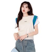 春时尚韩版小马夹针织开衫马甲女休闲百搭叠穿背心女