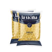 辣西西里lasicilia意大利 意大利面贝壳形意面意粉500g*2袋西餐速食通心粉沙拉 贝壳意面500g*2
