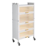 雅图诗客厅收纳柜靠墙落地铁皮柜子家用斗柜零食置物柜阳台储物柜 【顶层加高】三门 60*137*42cm