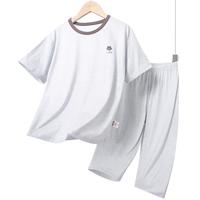 【轻薄空调服】男童女童睡衣套装儿童家居服短袖七分裤套装薄款