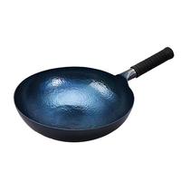 哥思顿章丘炒锅熟铁无涂层燃气灶家用铁锅鱼鳞款32cm【厨房好物】 鱼鳞款【己开锅带铲勺盖】 32cm