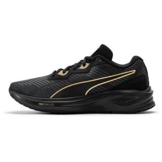 PUMA 男女秋季缓震回弹轻便网面跑步鞋 376615 42 11-黑色-金色 42UK8