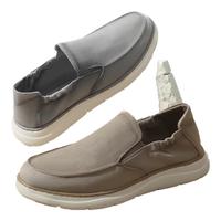 森达帆布鞋男夏一脚蹬休闲鞋1NU01BM4 杏色 41