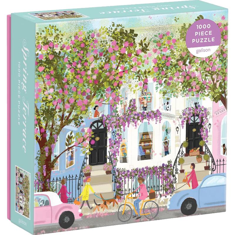 GALISON春日露台拼图1000片 手工益智玩具  约69×51cm