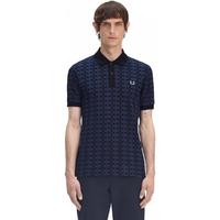 Fred Perry男士休闲POLO衫2025春季宽松格纹麦穗短袖潮M9835 BLD/蓝色 M