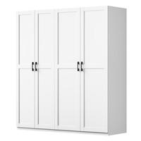 金经金属 钢制北欧简约衣柜家用儿童卧室小户型组合衣橱1.8米四门衣柜