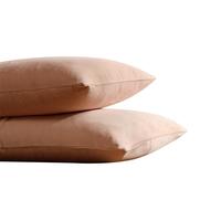 铭都家居MIDO HOUSE枕套一对装超细牛奶绒秋冬珊瑚绒法兰绒枕套48x74cm 藕荷粉