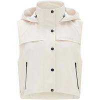 Navigare意大利小帆船短款马甲女士春季连帽百搭背心薄款透气上衣宽松外套 霜杏 S