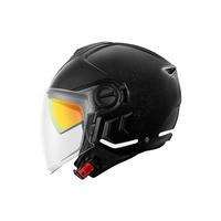 GSB C290摩托车头盔四分之三双镜片盔夏季头盔电动车踏板gsb263半盔 C290 闪光黑() XL( 58 - 59 头围)