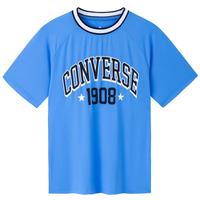 Converse 匡威童装男女童短袖T恤夏季儿童速干清凉休闲短T上衣 大学蓝 120 /60 【身高110-116cm】