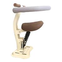 绿源（Luyuan）电动车儿童座椅前置电瓶车宝宝座椅3-12岁简易可以折叠小孩坐凳 米咖色+围栏【升级减震+捆绑器】 【通用款-折叠前置座椅】