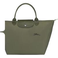 珑骧（longchamp）女包帆布短柄饺子包手提包中号 森林绿