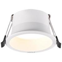 三雄极光防眩筒灯嵌入式射灯客厅天花吊顶窄边铝材孔灯过道洞灯 9W暖白光