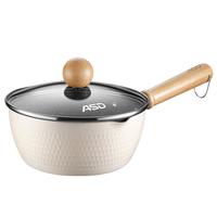 爱仕达ASD 奶锅16cm陶瓷不粘雪平锅婴儿宝宝辅食煮面电磁炉小锅NL16D7WG