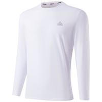 匹克速干长袖男夏季户外防晒运动T恤透气跑步打底上衣DF653240 大白 2XL