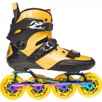 酷秀JU-F碳纤维轮滑鞋成人溜冰鞋男女平花鞋刹车鞋旱冰鞋滑冰鞋KS 金色 33 -35儿童码