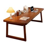 林之语电脑桌实木色电竞桌子台式大书桌双人家用写字台工作台办公桌 【25mm实木生态板桌面】钢架腿 胡桃色140cm