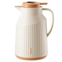 苏泊尔家用显温保温壶热水瓶保温瓶办公室大容量暖水壶玻璃红胆保温壶白