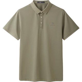 骆驼（CAMEL）桑蚕丝透气POLO衫男士珠地棉翻领户外休闲运动短袖夏季M13BAQN025 2XL 墨蓝