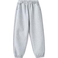 笛莎（DEESHA）童装儿童女童裤子2025春季中大童时尚休闲束脚裤洋气 浅灰 3.16 90