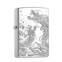 ZIPPO打火机之宝防风煤油 双龙出海-银纹路 男友 双龙出海-银纹路 单机