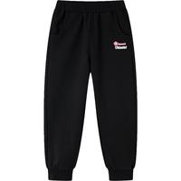 笛莎童装女童裤子春秋季洋气宝宝休闲长裤女孩儿童运动裤 黑色 100 cm