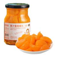 绿山果园胖东来同款水果罐头 零添加真果汁 零添加真果汁汁蜜桔罐头360g*4罐