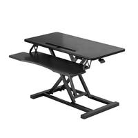 全品屋升降电脑桌升降工作台电脑升降支架台站立式升降办公书桌80CM 【碳纤维面】气动无级升降-80CM