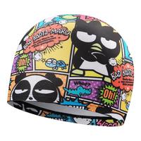 洲克儿童兰黄黑白酷企鹅印花针织泳帽护发护耳游泳帽624604314