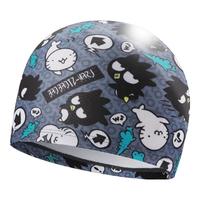 洲克儿童针织泳帽灰黑白酷企鹅时尚舒适不勒头游泳帽624604312