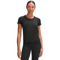 lululemon丨Swiftly Tech 女士运动短袖 T 恤 2.0 LW3DFMS 运动上衣 黑/黑 3XS /0