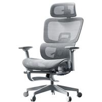 爱果乐D1人体工学椅电脑椅办公椅人工力学座椅宿舍学习电竞椅子可躺 D1灰-椅背升降3档动态腰靠脚托