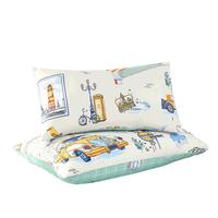 富安娜 FUANNA家纺 枕套纯棉单件儿童枕头套一只装 巴斯假日-黄色 60*40cm(枕适用)