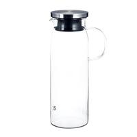 膳魔师（THERMOS）凉水壶冷水壶大容量耐热玻璃壶花茶壶果汁壶TCG2B 黑色 1000ml