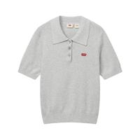 Levi's李维斯25年春季女士经典时尚休闲简约短袖Polo衫 麻灰色 004IQ-0001 XS