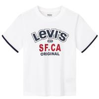 Levi's 李维斯童装男童短袖t恤2025夏季儿童凉爽上衣 明亮白 110 /52 【身高98-104cm】