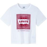 Levi's李维斯童装男童纯棉短袖T恤夏季儿童腰果花纹休闲短T上衣 明亮白 150 /72 【身高140-152cm】 150/72