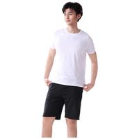 范迪慕运动T恤男女透气速干衣训练跑步服款短袖圆领衫 白色男XL 白色 男士速干T恤