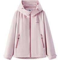 森马(Semir)都市护身服|森马外套女三防防风春季2025插肩袖连帽夹克潮流 橡皮粉61216 S 155/80A